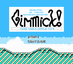Gimmick! More than a simple toy! Title Screen
